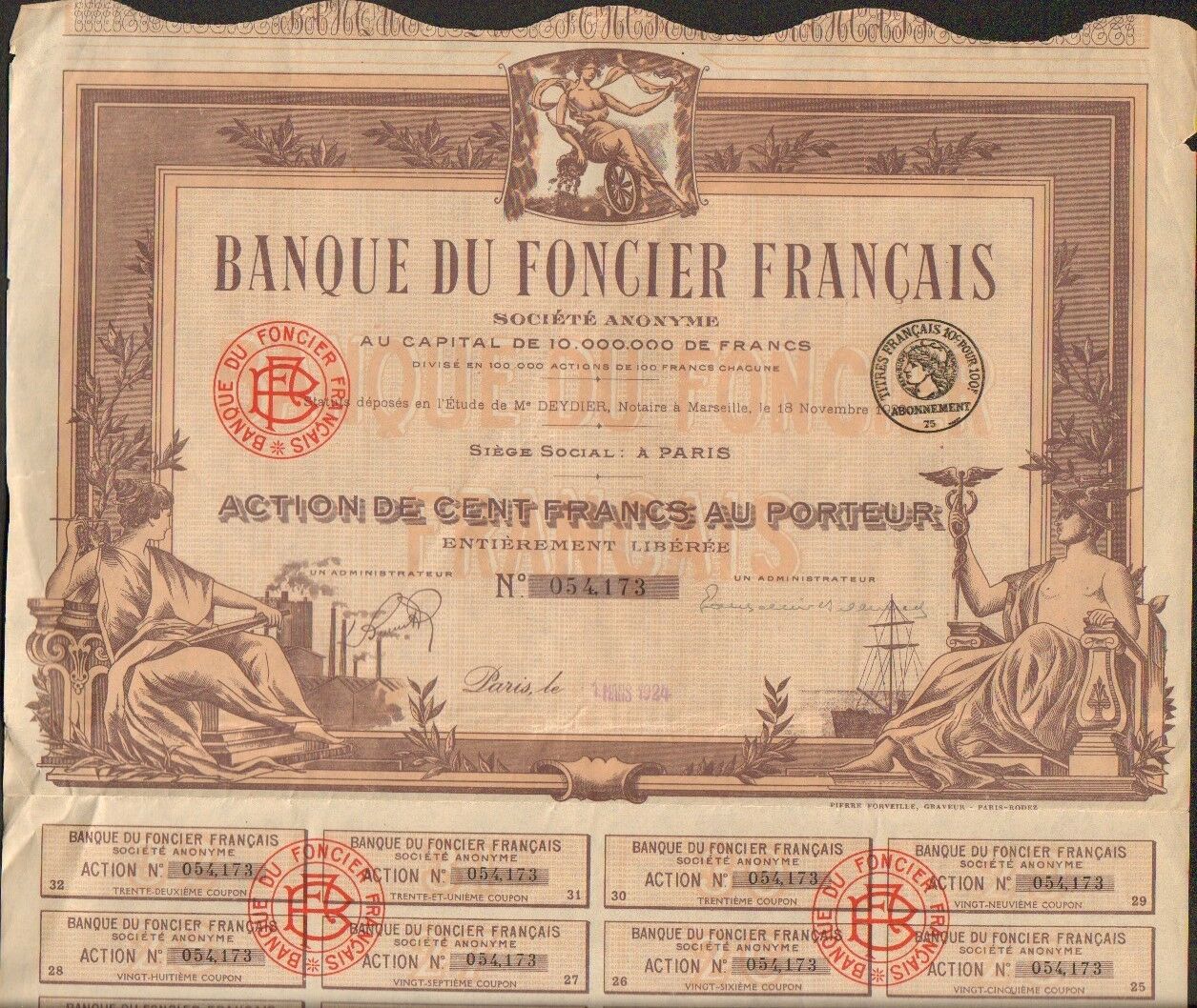 On peut voir un exemple des obligations émises par la banque du foncier français.