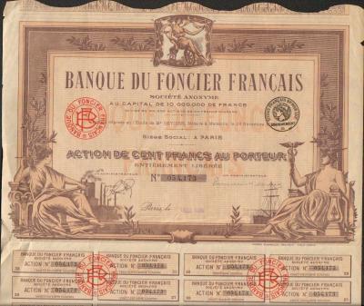  On peut voir un exemple des obligations émises par la banque du foncier français.